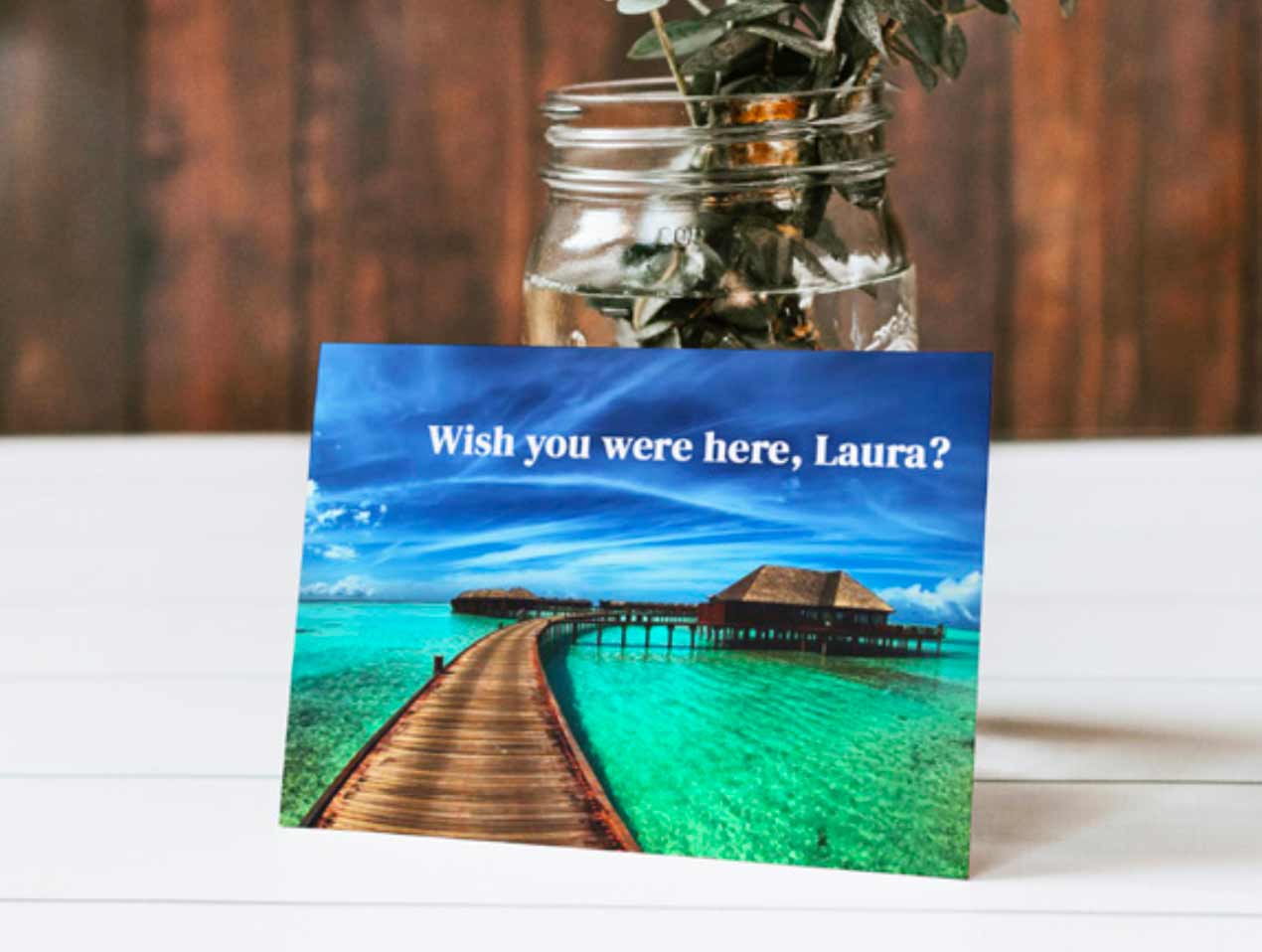 Personalised printed postcards